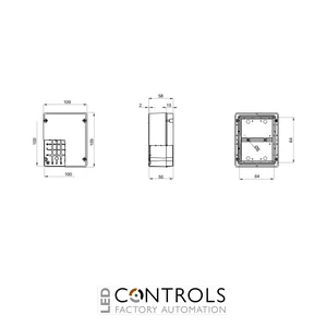 GW44204 Gewiss 100x100x50mm Electrical Enclosure/Panel Box IP56 Rated - image 3