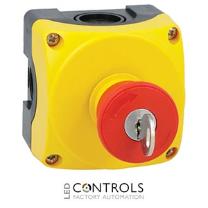 LPZP1B5606 - YELLOW CTRL STATION + 40MM KEY + 2NC