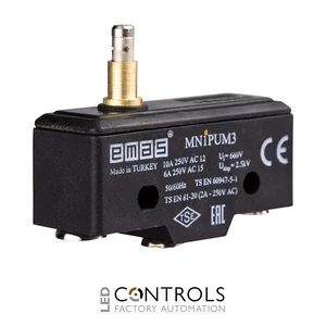 EMAS MN1PUM3 EMAS MN1 MINI SWITCH W SLIM&LONG METAL PLUNGER 1CO
