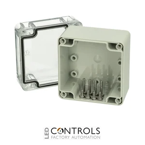 7022561 Fibox PCT 080807 Enclosure, Polycarbonate Clear transparent cover