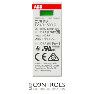 2CTB802402R1500 ABB OVR PV T2 40-1500 C Type 2 PV Surge Protection Cartridge
