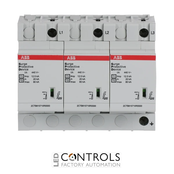 2CTB815710R4700 ABB OVR T1-T2 3L 12.5-440s P QS Type 1 + Type 2 Surge Protective Device