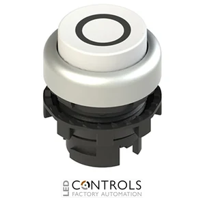 E2 1PL2S229L1 Pizzato Illuminated white projecting pushbutton with marking