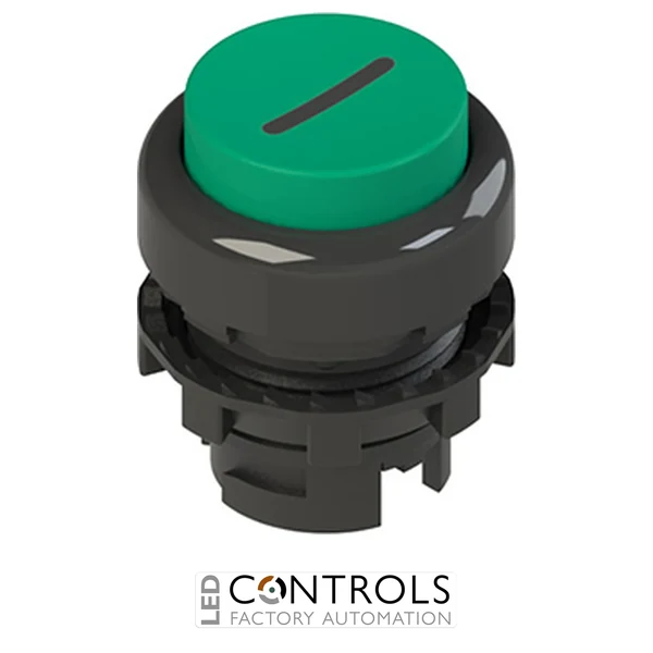 E2 1PL2S421L2 Pizzato Illuminated green projecting pushbutton with marking