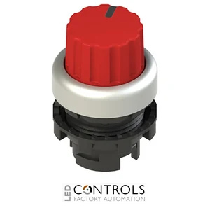 E2 1SL42ACD39AB Pizzato Illuminated knob selector, 2 positions red with marking