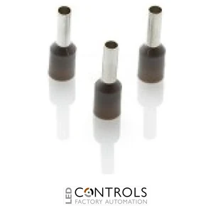 CEF2512F-C Partex single insulated cord end ferrule, 2.5mm², 12mm barrel, Grey, pack of 100