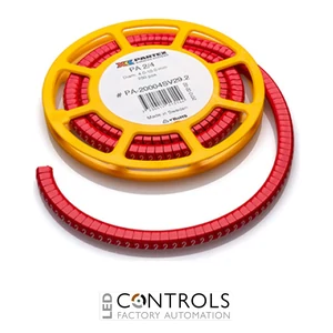 PA2-CCC Partex PA2 Slide-on, chevron cable marker, size D, 4.0–10.0mm cable, Colour coded, Disc