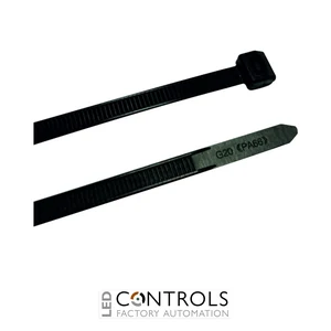 HFC200-OS Partex Outside Serrated cable ties, 200 x 4.8mm, Black, pack 100