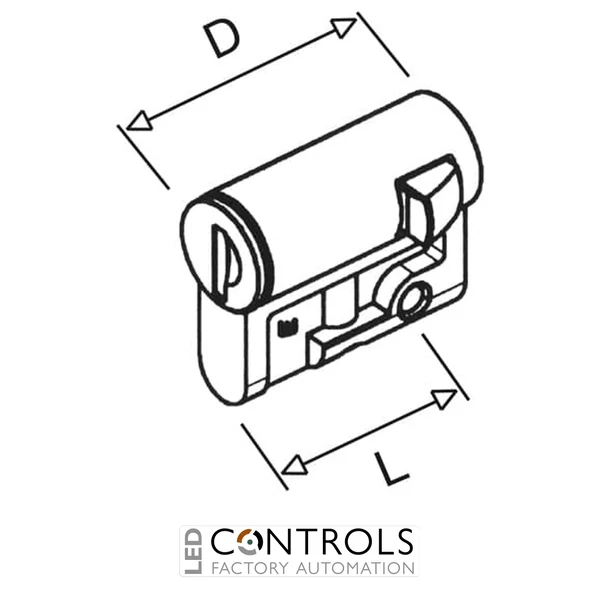 4TBP832034C0100 ABB 832034 Polysafe Half-Cylinder Lock 11 mm Triangular Key