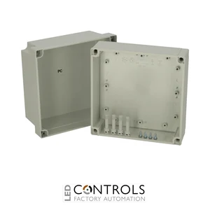 6011322 Fibox PC 175/125 HG Enclosure, Polycarbonate High base, grey cover