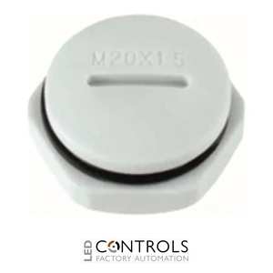 BPM12 Partex nylon blanking plug, M12, LIGHT GREY, pack 10