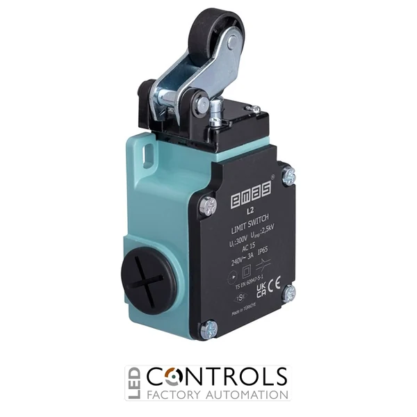 EMAS L2K13MIP211 EMAS L2 SERIES LIMIT SW. SNAP ACTION 1NC+1NO-PL. ROLLER