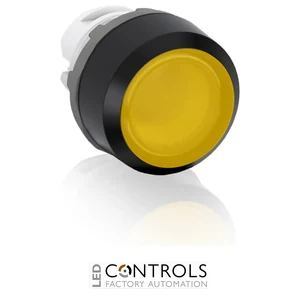 abb maintained yellow illuminated flush push button 22mm mp2-11y