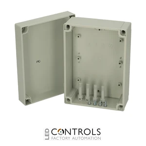 6011314 Fibox PC 150/75 HG Enclosure, Polycarbonate High base, grey cover
