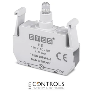 EMAS BE EMAS B CONTACT BLOCK BLUE LED 110 V DC