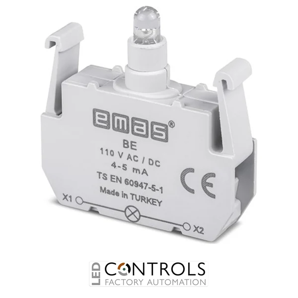 EMAS BE EMAS B CONTACT BLOCK BLUE LED 110 V DC