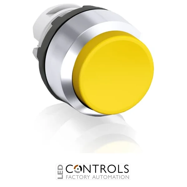 abb momentary yellow non-illuminated extended push button 22mm mp3-20y