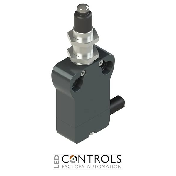 NB G110EE-DN2 Pizzato Modular prewired switch with plunger, M12 threaded bearing and external rubber gasket