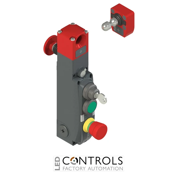 NG 2D7E428J-F31 Pizzato NG series safety switch with lock and integrated control devices, with actuator