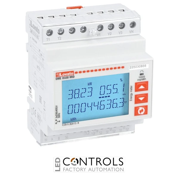 DMED330MID - 3PH ENERGY METER C/W OR W/O NEUTRAL CT 5A MID