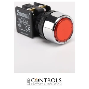 EMAS KB12DK EMAS KB FLUSH PUSH BUTTON 22M STOP(1NC) RED