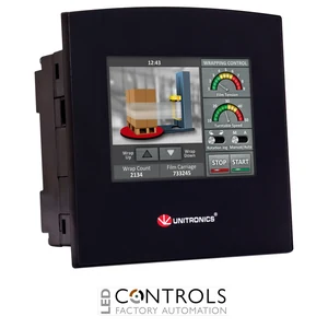 SM35-J-TA22 Unitronics Samba 3.5" colour touchscreen HMI and PLC with onboard I/O configurations