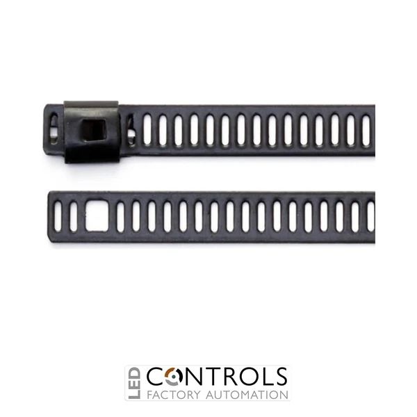 SSLTC2316 Partex Black Polyester Coated, 200mm x 7.0mm, pack 100