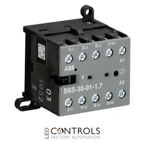 GJL1213001R7012 ABB B6S-30-01-2.8-72 B6S Mini Contactor 17-32 V DC, 2.8 W Coil 3NO + 1NC Aux Screw Terminals PLC Low Consumption