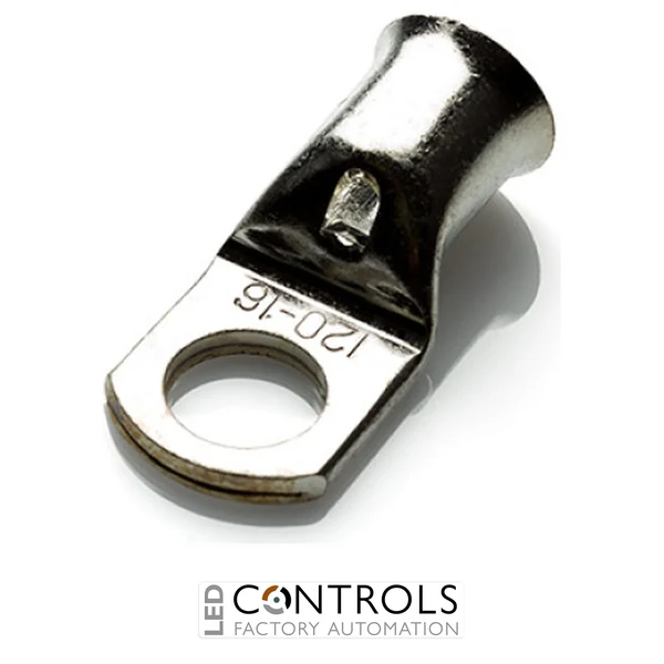 COL120-20 Partex copper tube ring terminal, 120mm², M20 stud, pack 25