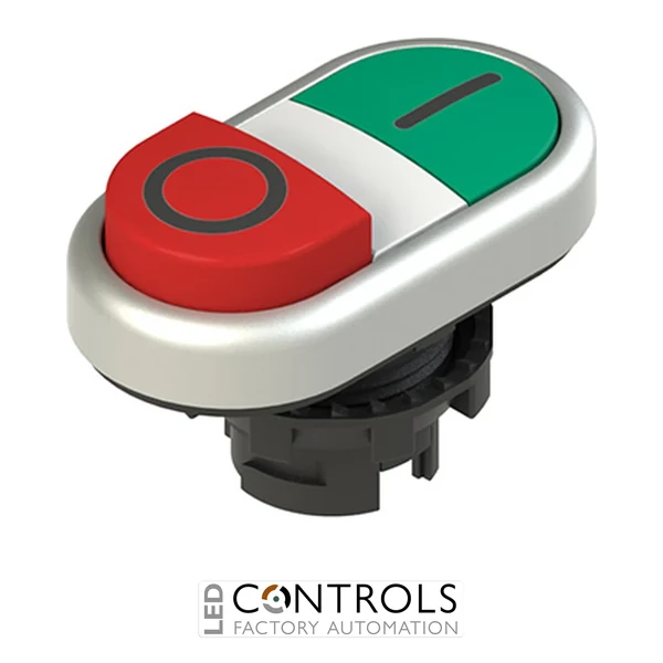 E2 1PDSL9AAAD Pizzato Double lower projecting pushbutton, with marking
