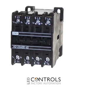 K2-23A0040230 IMO Contactor 4 Pole Open, 11kW 23A AC3, 230V AC Coil
