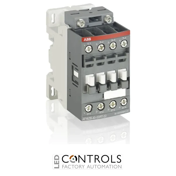 1SBL136260R2100 ABB AF09ZB-40-00RT-21 4 Pole 4NO Contactor 24-60V 50/60Hz 20-60VDC Ring-Tongue Terminals