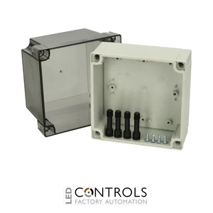 6011910 Fibox PC 125/125 HT Enclosure, Polycarbonate High base, smoked transparent cover