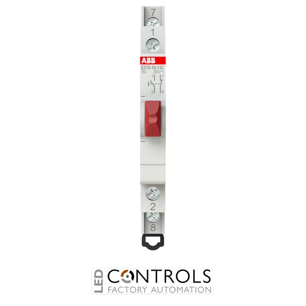 2CCA703151R0001 ABB E215-16-11C Pushbutton 1NO/1NC 16 A Red
