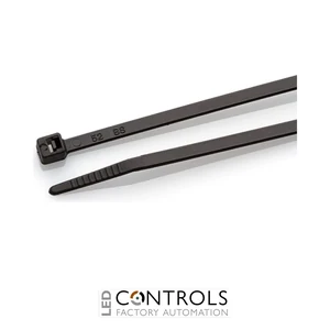 HFC140-UVB Partex Ultra Violet Resistant Black Cable Ties, 140mm x 3.6mm, Black, pack 100