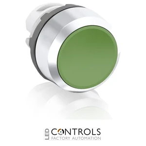 abb maintained green non-illuminated flush push button 22mm mp2-20g