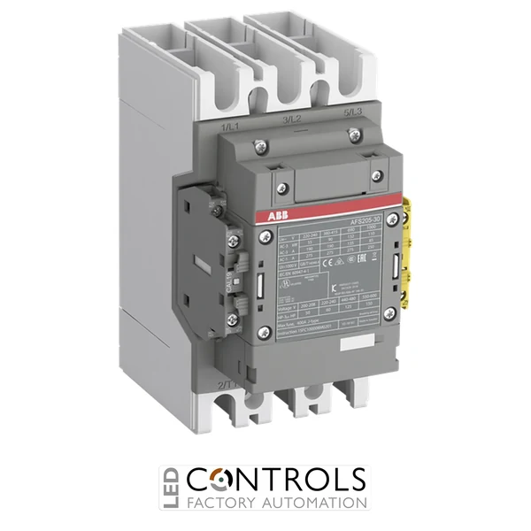 1SFL527082R1112 ABB AFS205-30-12-11 205A Safety Contactor, 3 Pole 3NO, 1NO 2NC Auxiliary Contacts, 24-60V AC/DC Coil