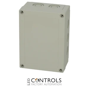 6016314 Fibox PCM 150/75 G Enclosure, Polycarbonate, metric knock-outs Grey cover