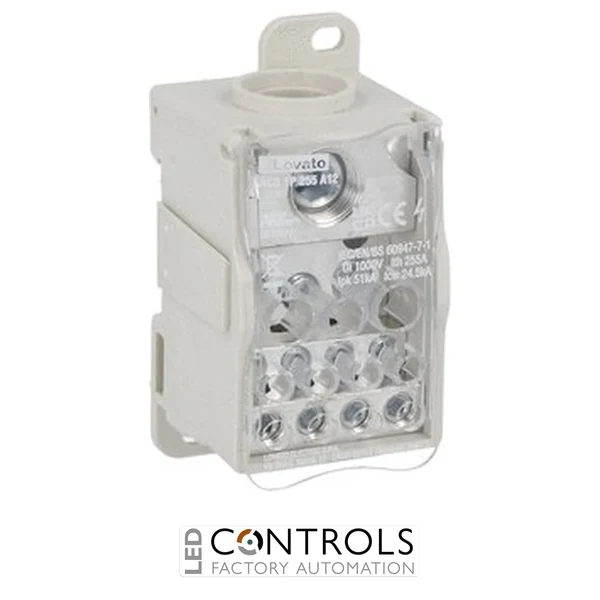 ACB1P255A12 Lovato DIST BLOCK 1P 255A 12 TERMINALS