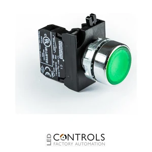 EMAS CM100DY EMAS CM FLUSH PUSH BUTTON 1NO GREEN WITH NUT - image 3