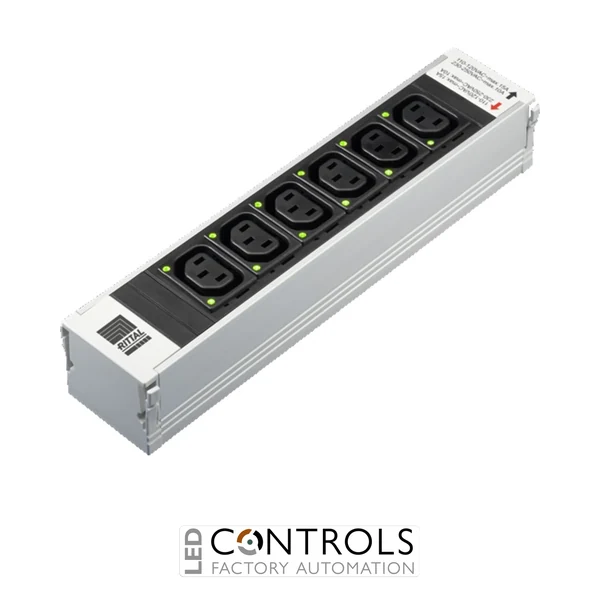 DK7859.120 Rittal Plus socket module C13 6-way black not switchable with LED