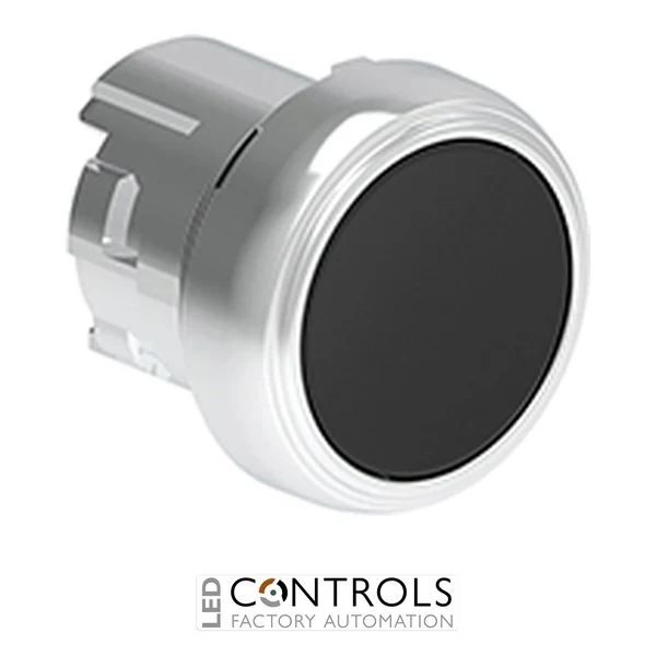 LOVATO LPSQ102 BLACK FLUSH PUSH-PUSH MET. BUTTON