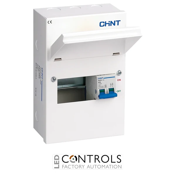 nx3-6ms chint 4 available ways with 100a main switch metal consumer unit