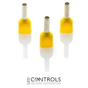 TCEF108G(1000) Partex FERRULE 1.0MM YELLOW DOUBLE (1000)