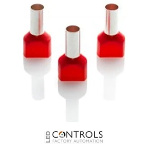 TCEF1014F Partex FERRULE 10mm RED TWIN (100)