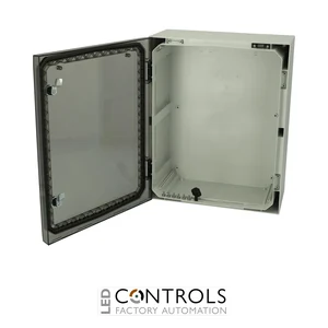 8121011N Fibox ARCA 504021T No MP Cabinet, Polycarbonate Transparent cover, 2-point locking, hinges on the long side, without mountingplate