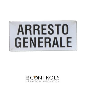 8LM2TAI213 - """ETICHETTA """"ARRESTO GENERALE"""""""