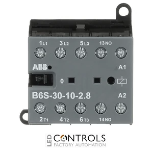 GJL1213001R7102 ABB B6S-30-10-2.8-72 B6S Mini Contactor 17-32 V DC, 2.8 W Coil 3NO + 1NO Aux Screw Terminals PLC Low Consumption