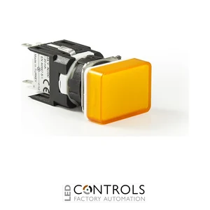 EMAS D080DXS EMAS D SERIES 16MM RECTANGLE LED 24V YELLOW SIGNAL LAMP