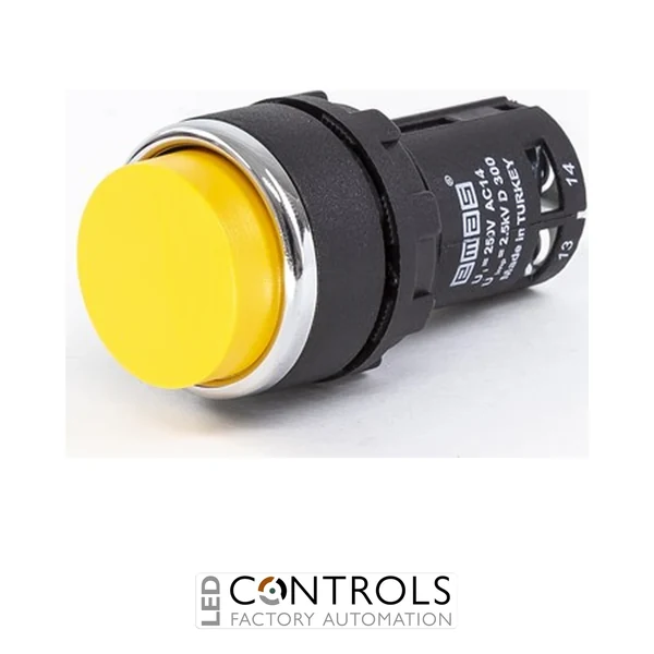 EMAS MB100HS EMAS MB SERIES SPR.DIS. PUT PUSH BUTTON YELLOW 1NO